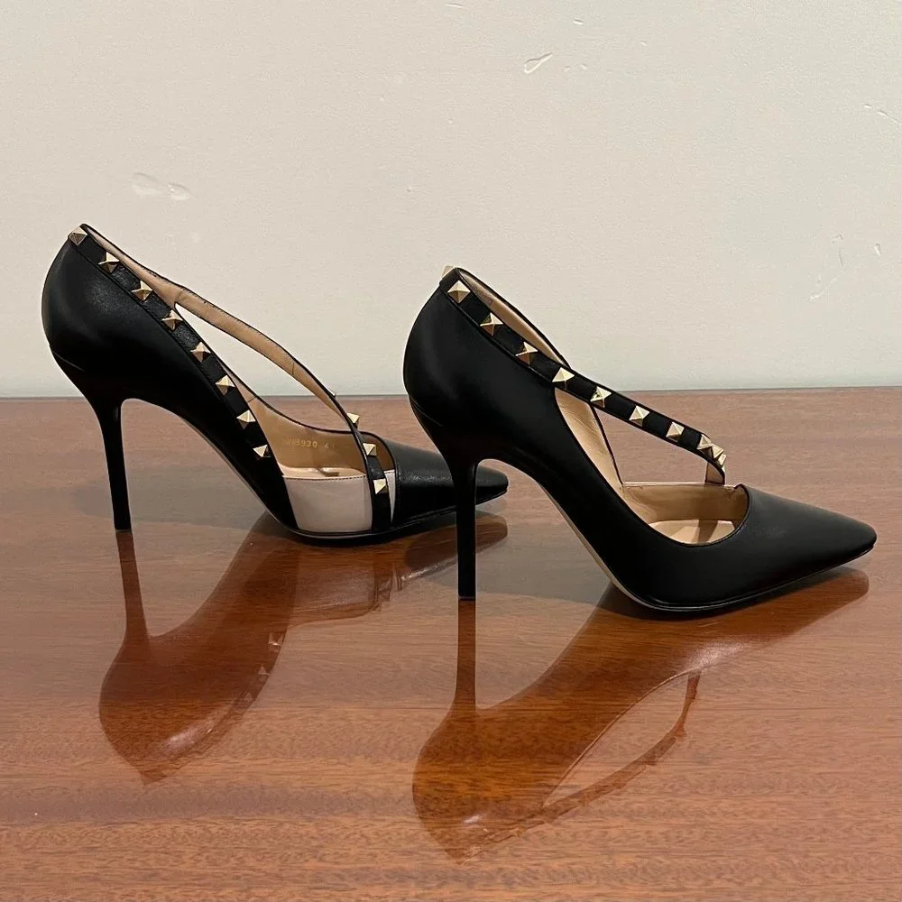 NIB Valentino Garavani Rockstud Leather d'Orsay Pumps - Picture 4 of 11